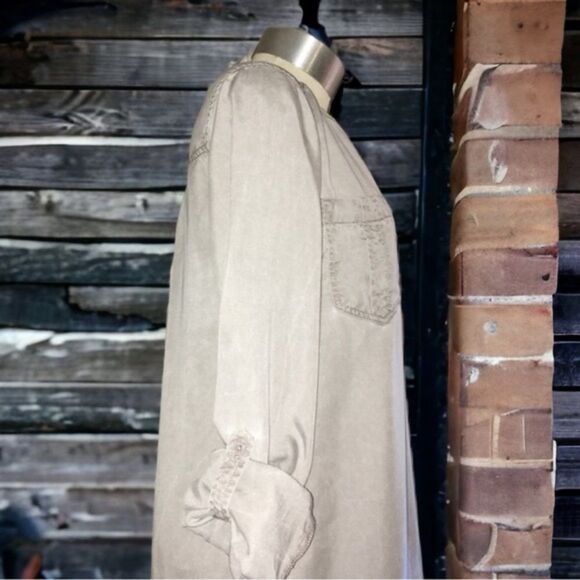 Express Dress Mini Shirtdress Tunic Lace-Up Deep V Eco Friendly Goth Size Small - Picture 12 of 16